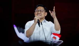 Cawapres nomor urut 1 Muhaimin Iskandar disebut memberi penampilan lebih baik di debat kemarin. (AFP/YASUYOSHI CHIBA)