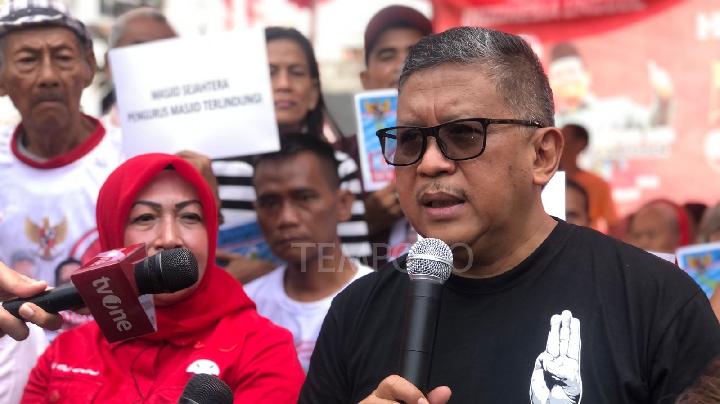 Sekretaris Jenderal Partai Demokrasi Indonesia Perjuangan atau PDIP Hasto Kristiyanto. (Tempo/ Adil Al Hasan)