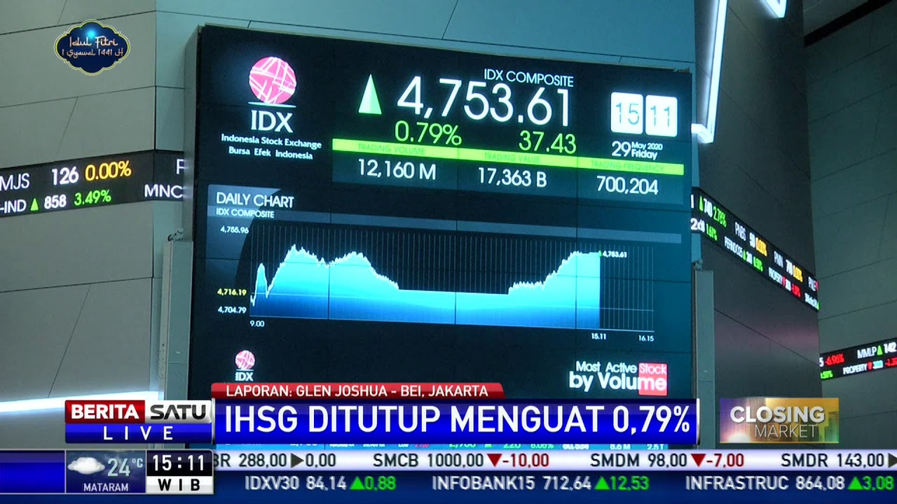 IHSG Ditutup Menguat Merespons Keputusan BI Pertahankan Suku Bunga