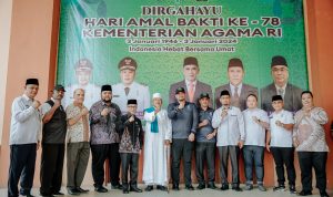 walikota Medan Bobby Nasution saat foto bersama saat peringatan Hari Amal Bakti (HAB) ke 78. BP/Erwan