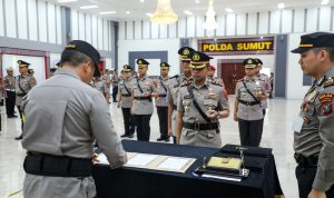Kapolda Sumut, Irjen Pol Agung Setya Imam Effendi memimpin Sertijab PJU dan Kapolres.(istimewa)