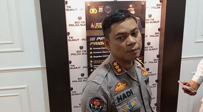 Kabid Humas Polda Sumut Kombes Pol Hadi Wahyudi ketika memberikan keterangan kepada sejumlah awak media.(istimewa).