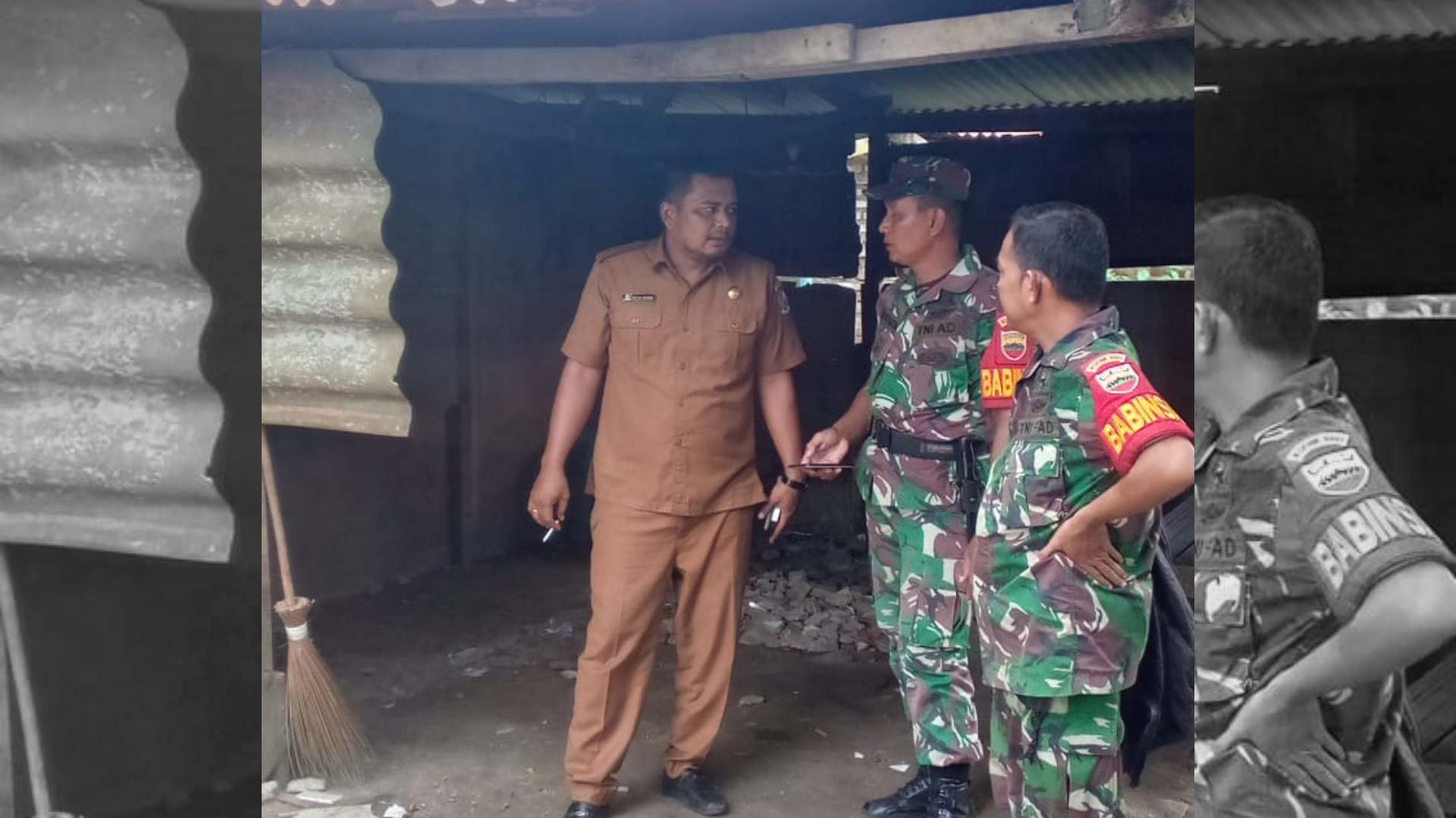 Tiga pilar Kecamatan Patumbak menggerebek lokasi perjudian hasilnya nihil.(Istimewa).