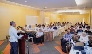 Sekda Medan Wiriya Alrahman saat memberikan arahan pada acara workshop.BP/erwan