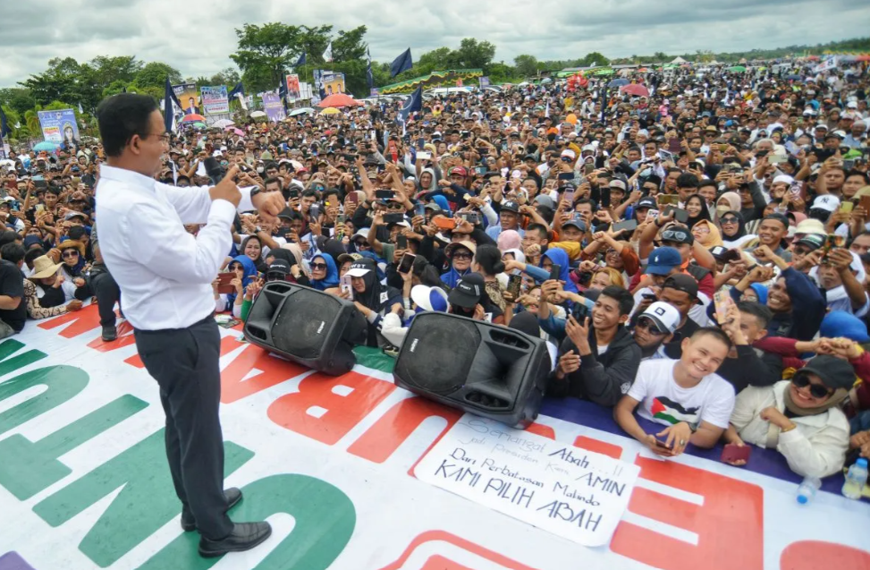 Calon Presiden (Capres) Anies Rasyid Baswedan saat kampanye di Kabupaten Sintang, Kalimantan Barat, Rabu (7/2/2024). (Dok. Timnas AMIN)