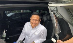 Cawapres nomor urut 1 Muhaimin Iskandar di Wisma Nusantara, Jakarta, Jumat (23/2/2024). (KOMPAS.com/ Tatang Guritno)