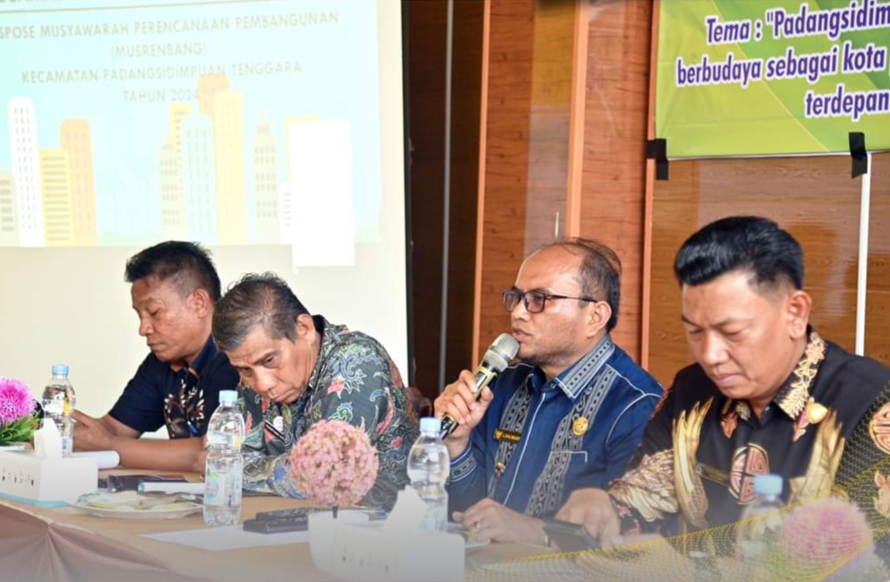 Pj Wali Kota Padangsidimpuan Letnan Dalimunthe saat membuka acara Musrenbang Padangsidimpuan Tenggara, Kamis (1/2-24). Foto : BP/Ist