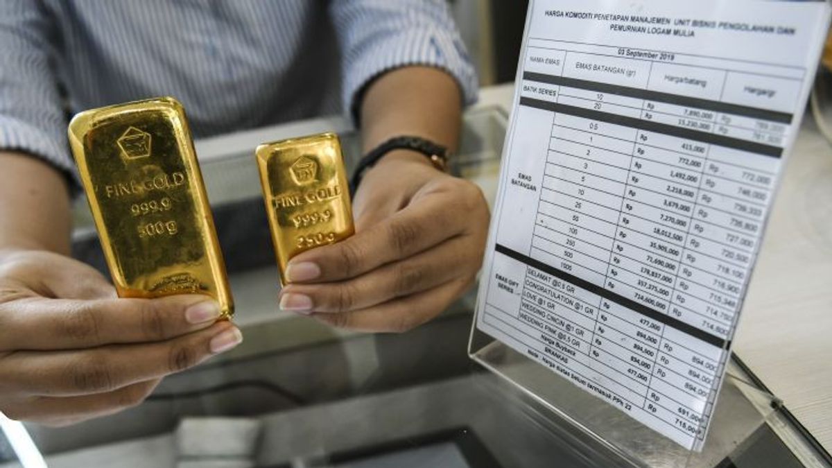 Harga Emas Batangan PT Antam Turun Menjadi Rp1.143.000 per Gram