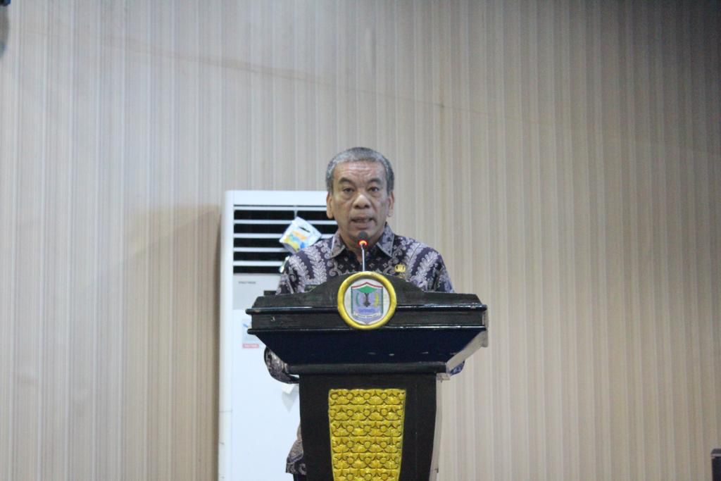Sekda Kota Binjai Irwansyah Nasution S.Sos memberikan masukan tentang rencana pembangunan jangka panjang daerah(RPJPD).