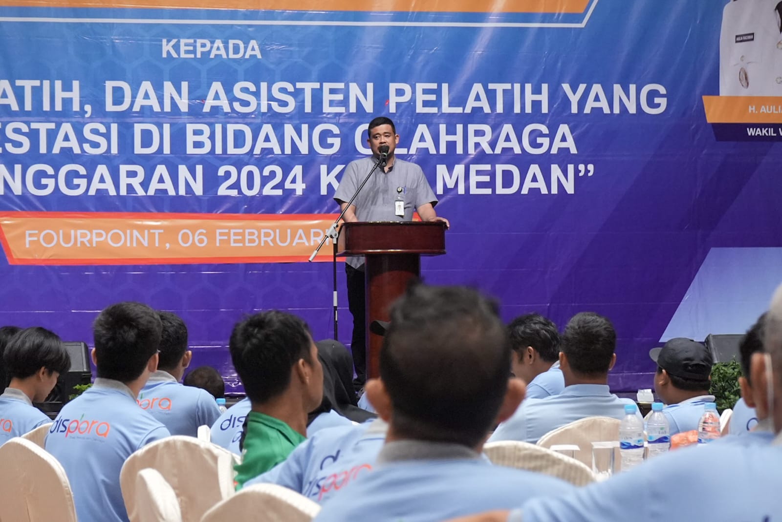 Wali Kota Medan Bobby Nasution saat memberikan sambutannya. BP/erwan