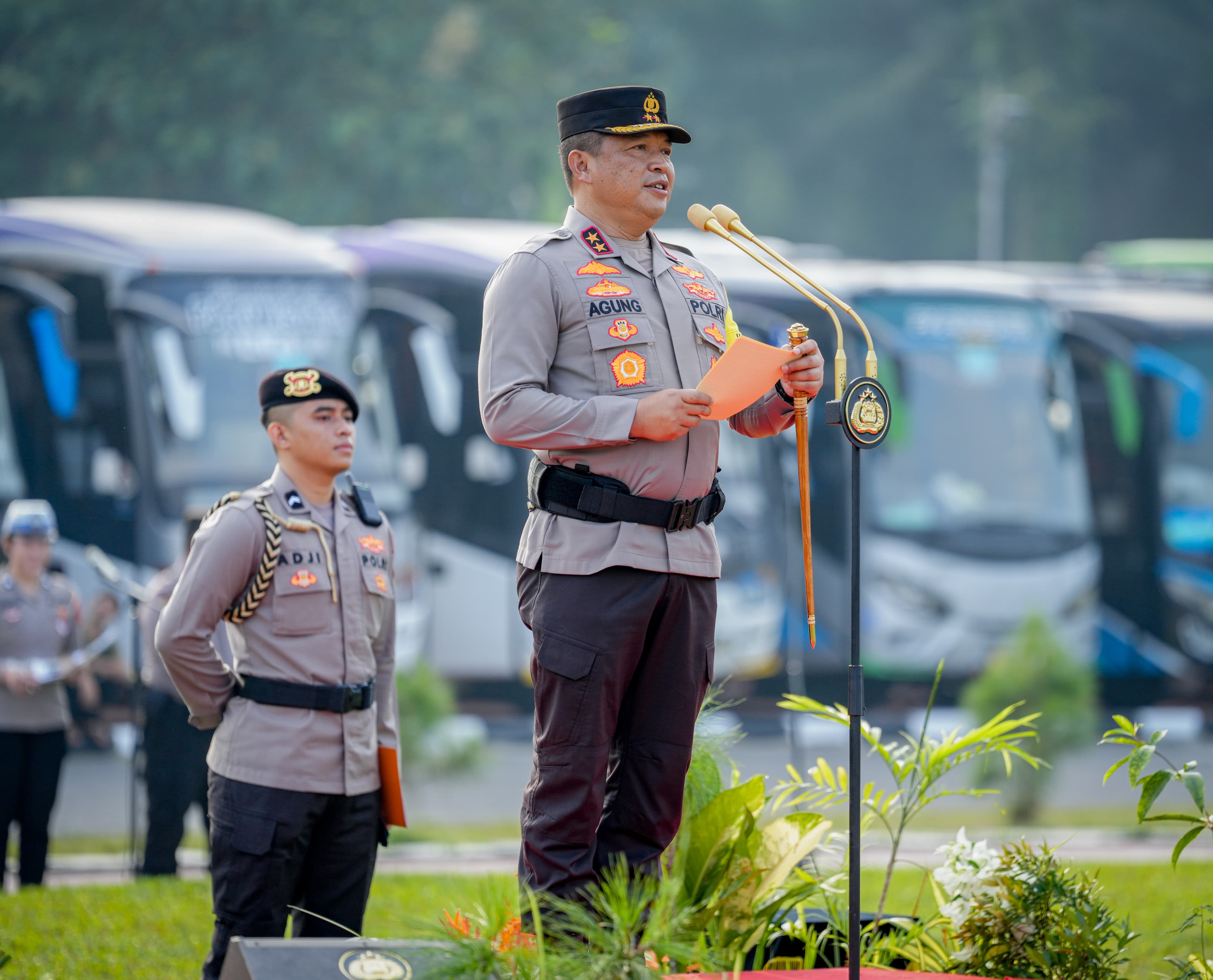 Kapolda Sumut, Irjen Pol Agung Setya Imam Effendi memberikan kata sambutan.(istimewa)