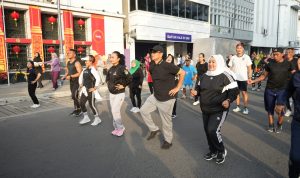 Saat acara Care Free Day (CFD) di Lap. Merdeka Medan. BP/erwan