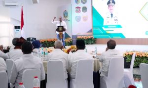 PJ Bupati Langkat H. M. Faisal Hasrimy, AP., M.AP Hadiri Musrembang RKPD Provinsi Sumatera Utara tahun 2025 Zona Pantai Timur di Aula Melati, Kantor Bupati Asahan. Foto: BP/Ist.