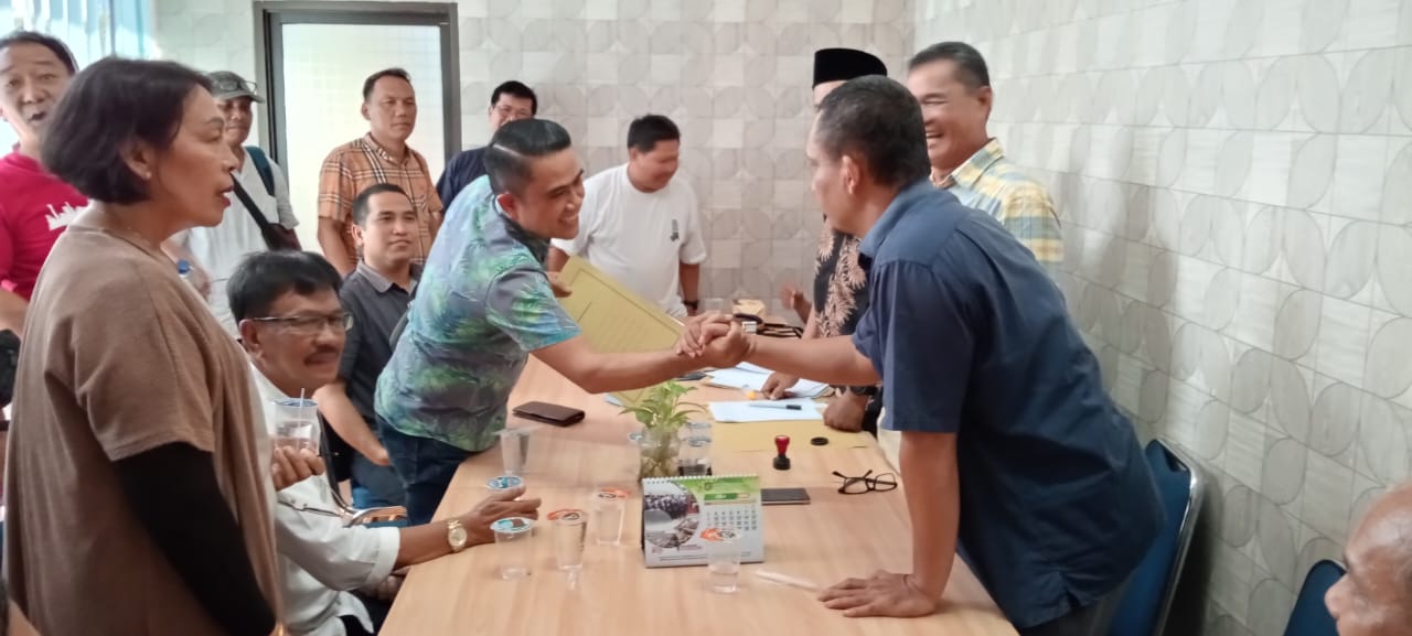 Muhammad Edison Ginting resmi mendaftar pencalonan sebagai Ketua Persatuan Wartawan Unit Pemko Medan priode 2024-2026. BP/erwan
