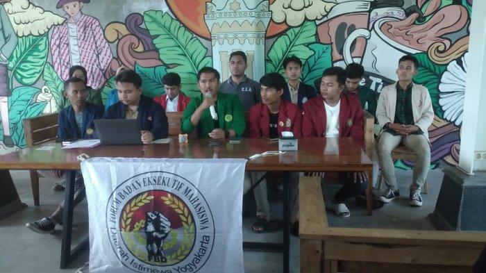 Tuntutan Forum BEM se-DIY (FBD) atas dugaan kecurangan yang terjadi di Pemilu 2024