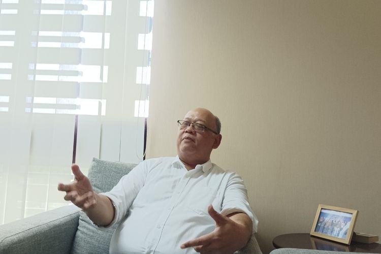 Deputi III Kantor Staf Presiden (KSP) Eddy Priyono di Gedung Bina Graha, Jakarta, Senin (19/2/2024). (Kompas.com/ Dian Erika)