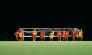 Bali United Menjalani Latihan Malam Selama Bulan Puasa di Pantai Purnama