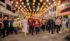 Wali Kota Medan Bobby Nasution menghadiri Harmoni Imlek 2024 di Kota Lama, Jalan Ahmad Yani Medan. BP/erwan