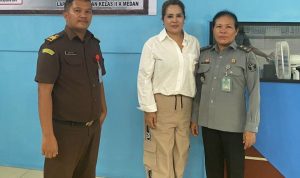 Terpidana korupsi di eksekusi Kejari Medan ke Lapas Perempuan Tanjung Gusta.(Istimewa)