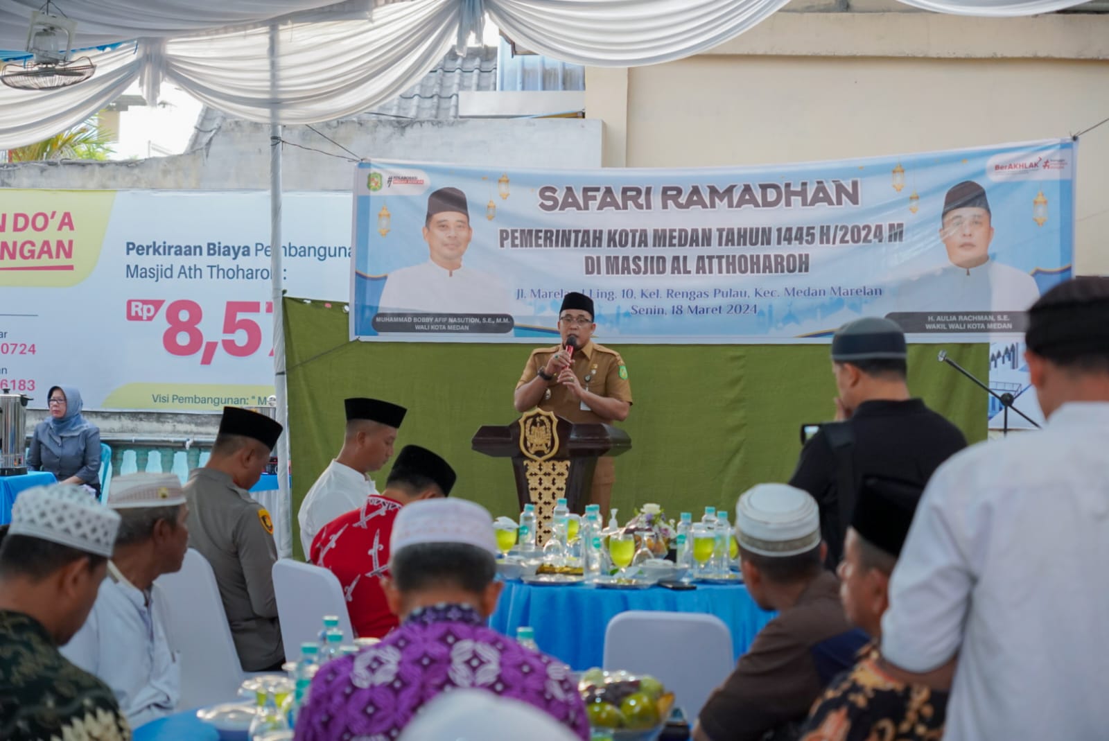 Wakil Wali Kota Medan Aulia Rachman saat memberikan sambutannya. BP/erwan