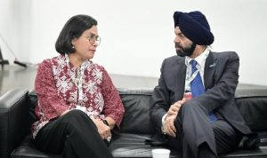 Menteri Keuangan Sri Mulyani Bahas Kerja Sama dengan Presiden Bank Dunia
