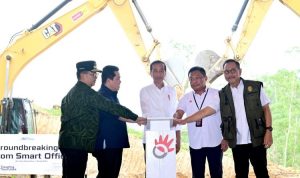 Presiden Jokowi Letakkan Batu Pertama Pembangunan Telkom Smart Office di Ibu Kota Nusantara