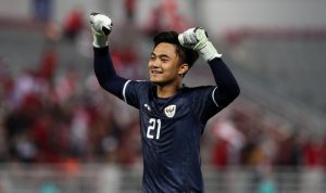Reaksi Ernando Ari Sutaryadi usai Indonesia menang atas Australia di Piala Asia U-23 2024. (Foto: Zhizhao Wu/Getty Images)