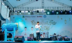 Wali Kota Medan Bobby Nasution saat menyampaikan sambutan. BP/erwan
