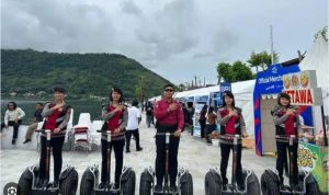 Polisi pariwisata yang berdinas.(Istimewa)