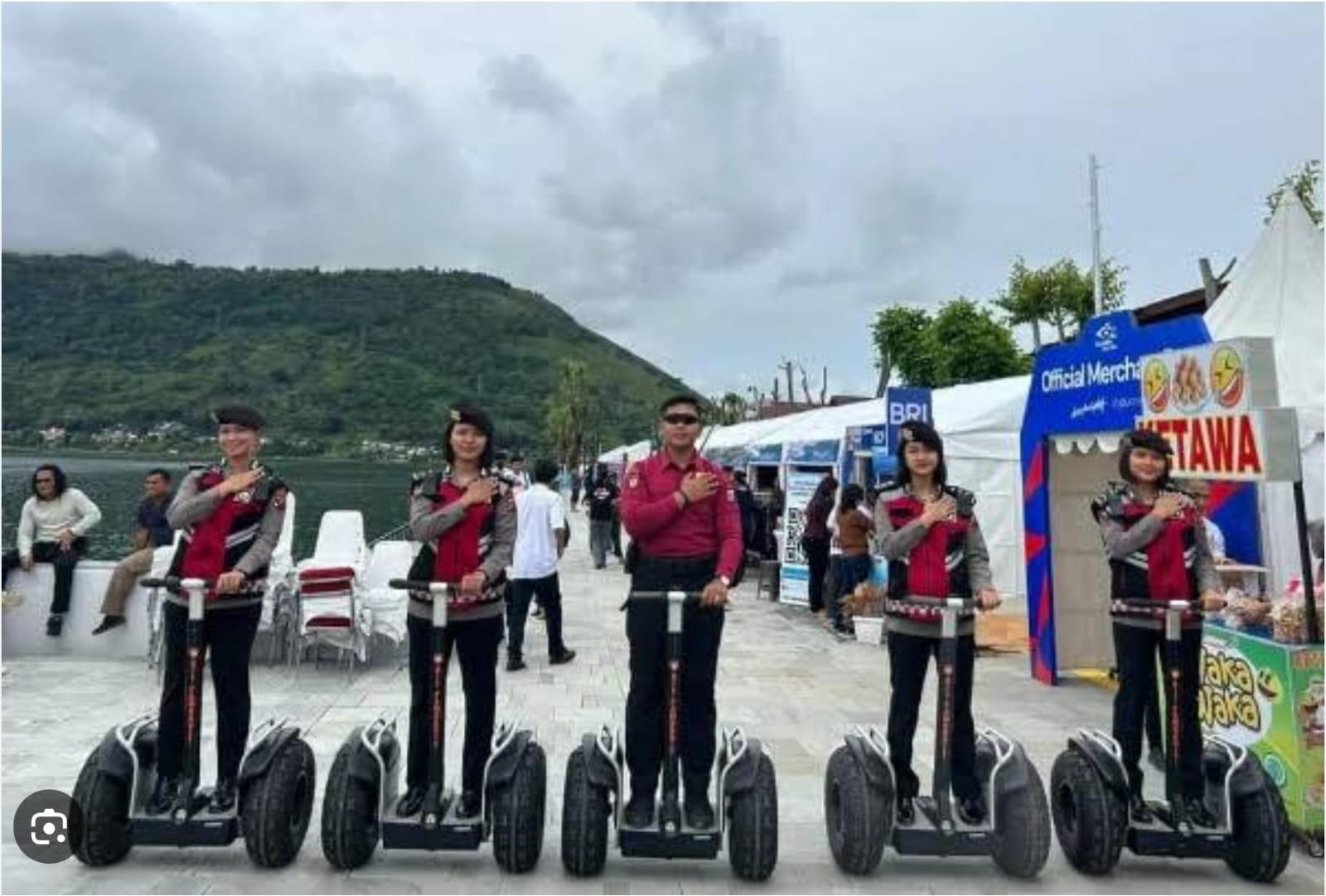 Polisi pariwisata yang berdinas.(Istimewa)