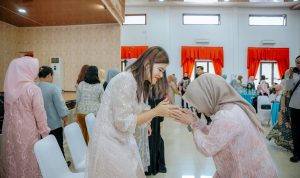 Ketua PKK Kota Medan saat halal bihalal di Gedung Dharma Wanita Jalan Rotan Medan BP/erwan