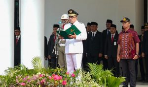 Wakil Wali Kota Medan Aulia Rachman saat menyampaikan sambutan. BP/erwan