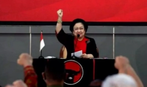 Ketua Umum PDIP Perjuangan Megawati Soekarnoputri saat beri sambutan dalam acara Rakernas II PDI Perjuangan di Jakarta, Selasa (21/6/2022). [Dok. PDIP]