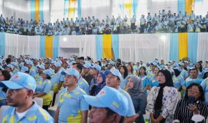 Ribuan buruh rayakan May Day 2024 dengan suka cita di Medan. BP/erwan