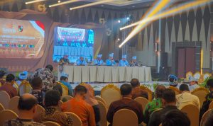 Raker Komisariat Wilayah (Komwil) I Asosiasi Pemerintah Kota Seluruh Indonesia (APEKSI) di Ballroom Hotel Pangeran, Pekanbaru, Jumat (3/5/2024). BP/ist