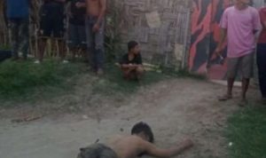 korban ditemukan tidak bernyawa dengan kaki terikat.(Istimewa).