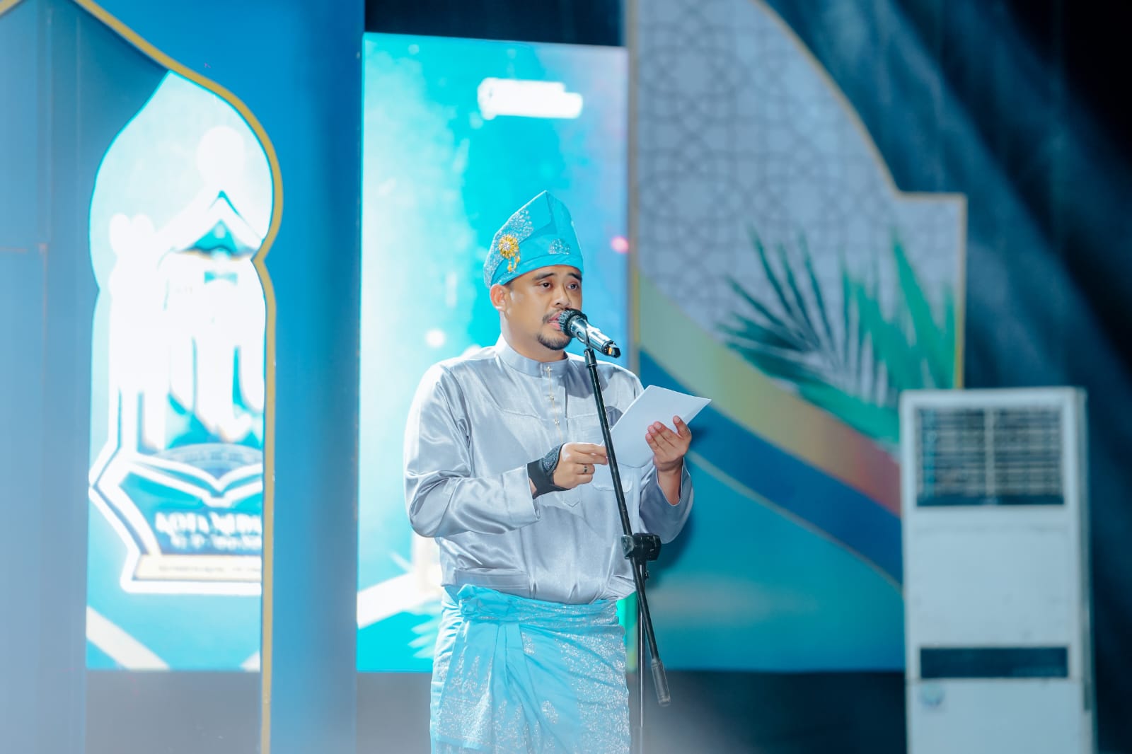 Wali Kota Medan Bobby Nasution saat membuka MTQ Ke-57 Kota Medan. BP/erwan