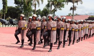 Personil Sabhara sedang latihan.(Istimewa)