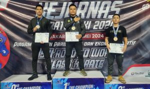 Personel Polda Sumut yang mendapatkan prestasi dibidang olahraga.(Istimewa).