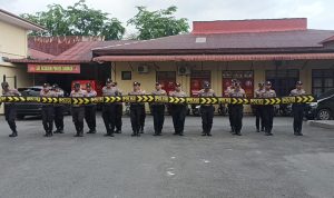 Personel Polres Sibolga gelar latihan.(Istimewa)
