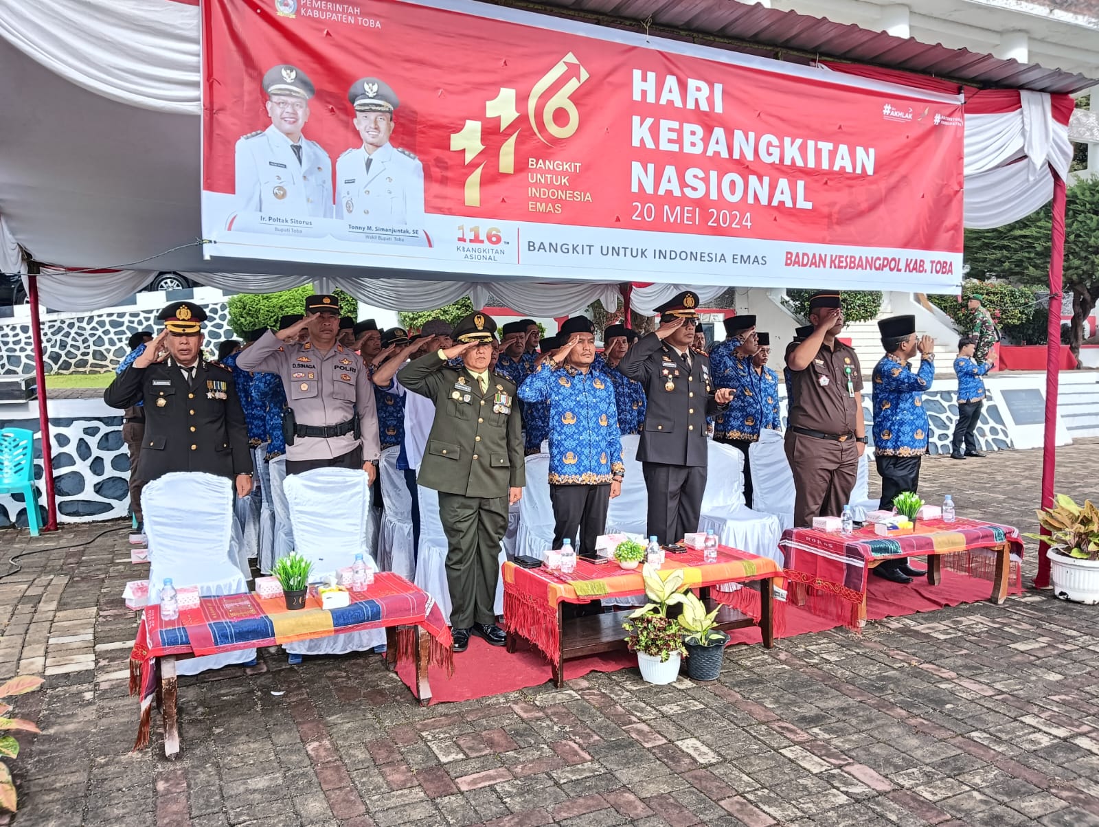 Kapolres Toba ikut dalam kegiatan Hari Kebangkitan Nasional.(Istimewa)