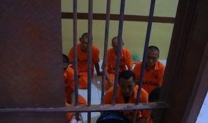 Tahanan Polres Sibolga yang mendapatkan pembinaan rohani.(Istimewa)