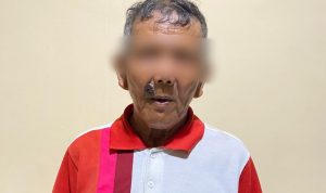 pelaku yang diamankan petugas kepolisian.(Istimewa)