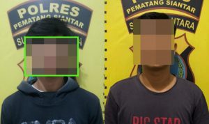 Kedua pelaku yang diamankan petugas kepolisian.(Istimewa).