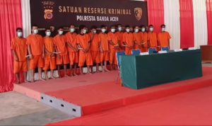 Foto 19 pelaku judi online di Aceh