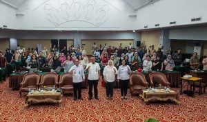 Sesi foto bersama setelah sosialisasi fasilitasi kekayaan intelektual 2024, di Medan, Rabu (19/6/2024). (Pemkab Medan)