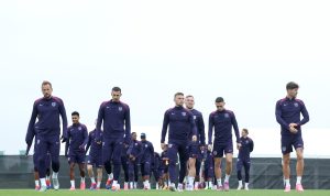 Sesi latihan timnas Inggris. (Twitter)
