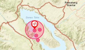 Peta gempa danau Toba