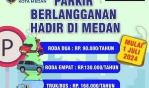 Penerapan parkir berlangganan mulai dilakukan, Senin (1/7/2024) besok.
