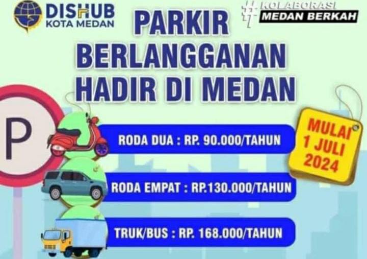 Penerapan parkir berlangganan mulai dilakukan, Senin (1/7/2024) besok.